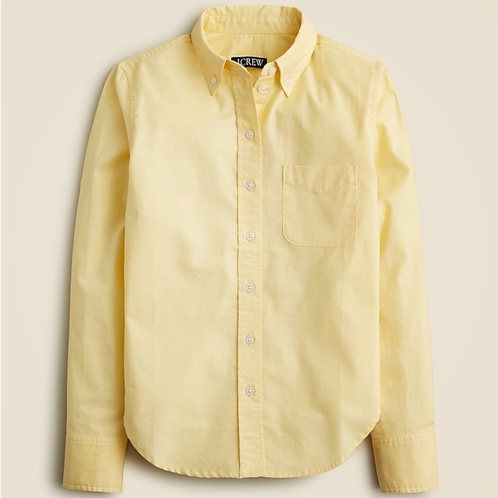 J.CREW Shrunken Button-Up Shirt in Broken-in Cotton Oxford NWT
